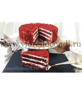 торт РЕД ВИЛВЕТ  красный бархат   вес 1.85  порций 14